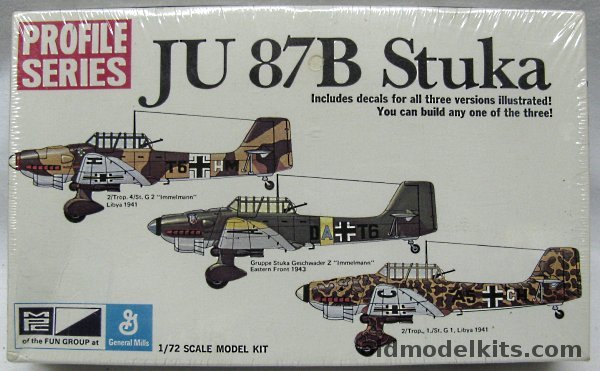 MPC 1/72 Junkers Ju-87B Stuka Profile Series - 2/Trop. 4/St.G2 'Immelmann' Libya 1941 - Gruppe Stuka Geschwader Z 'Immelmann' Eastern Front - 2/Trop. 1/St G1 Libya 1941, 2-1107-100 plastic model kit